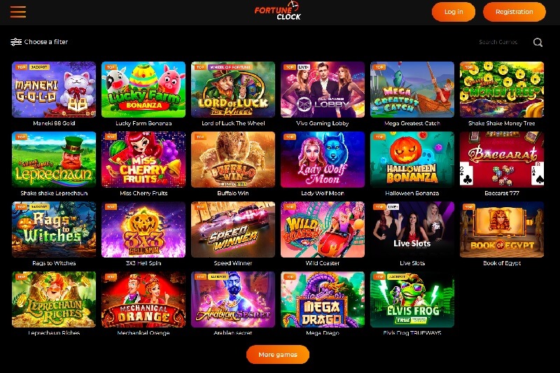 Fortune Clock Casino Games