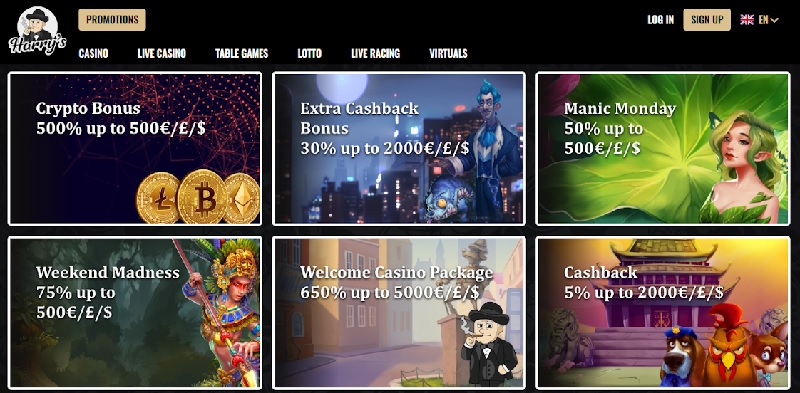 Harry's Casino Bonuses & Promotions