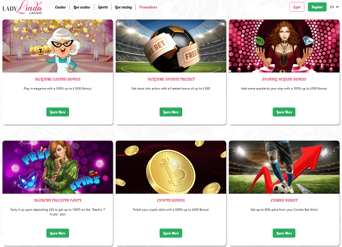 Lady Linda Casino Bonuses & Promotions