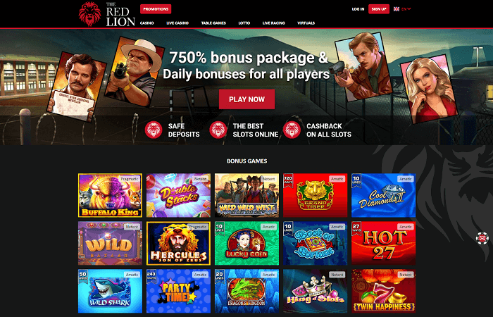 Red Lion Casino Bonus Package