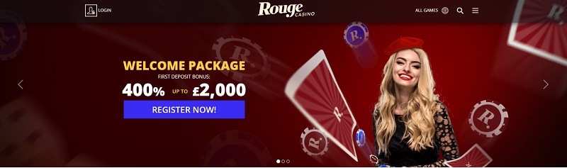 Rogue Casino Homepage