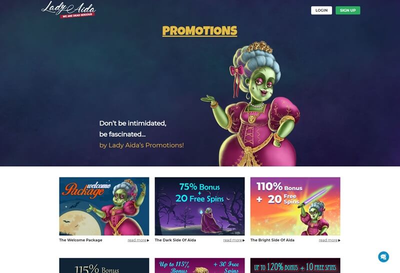 Lady Aida Casino Homepage